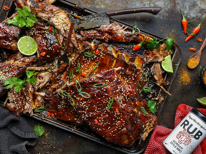 Korean BBQ Pork Ribs with Sticky Glaze